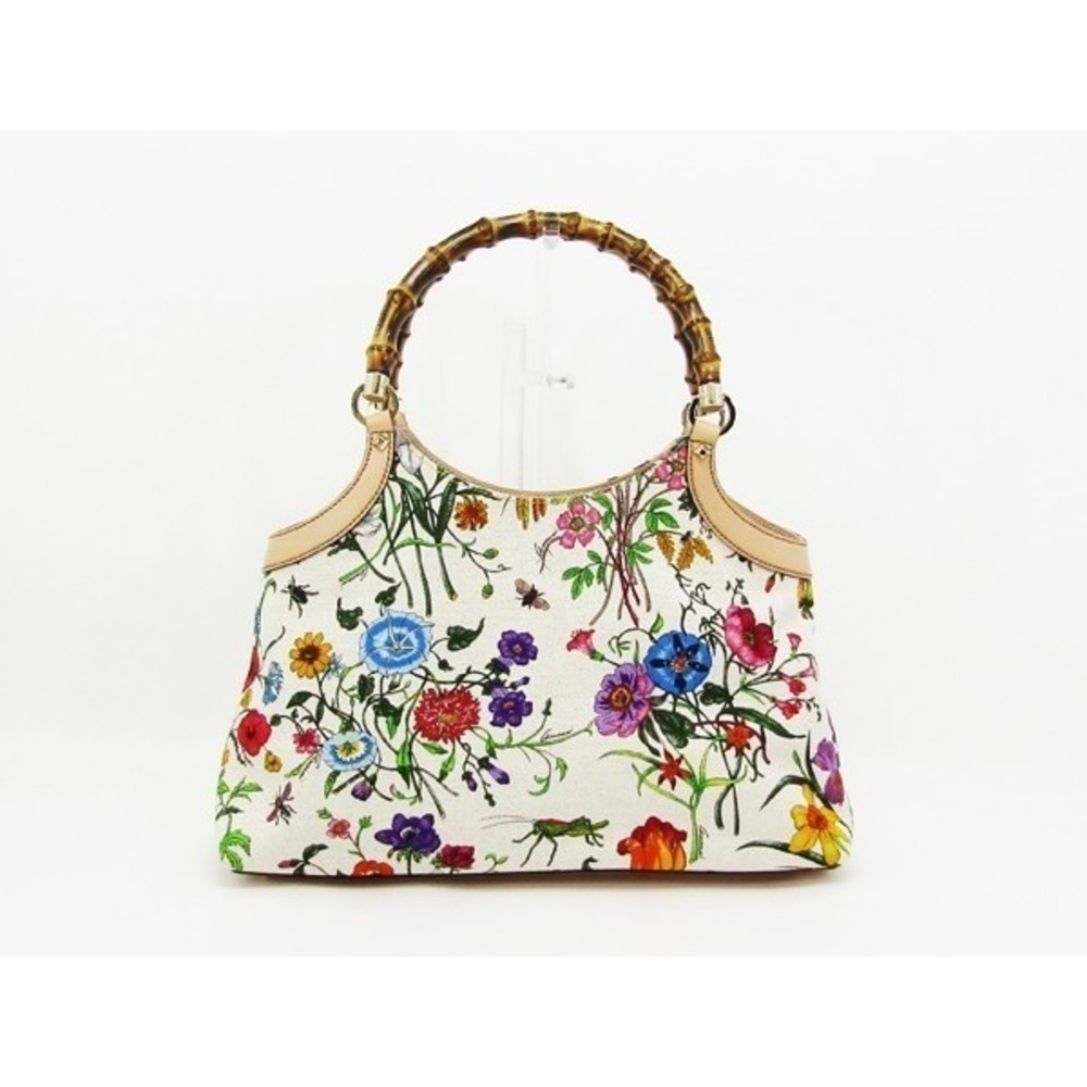 Gucci Flora Bamboo Bag Tote - Picture 1 of 8